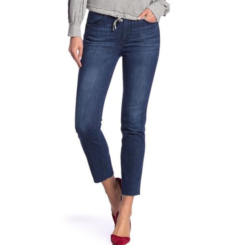 3x1 NYC W3 Straight Crop Ankle Jeans High Rise 30 Women's Raw Hem